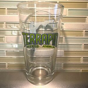 Terrapin Beer Co pint glass - Florida state logo